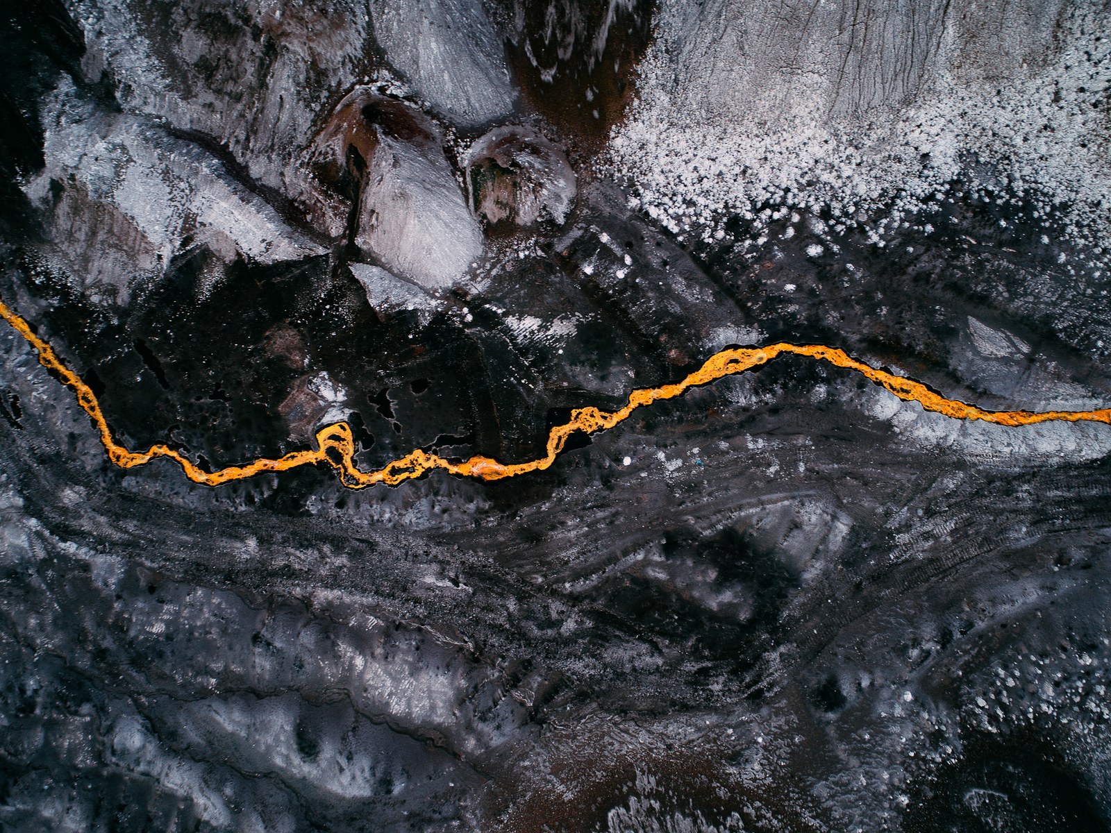 Hegen flew above lignite mines in the Lusatia mining district of eastern Germany.PHOTOGRAPH: TOM HEGEN