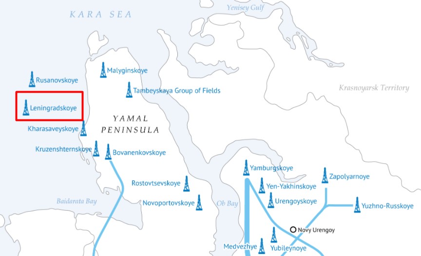 Location of Leningradskoye field; Source: Gazprom