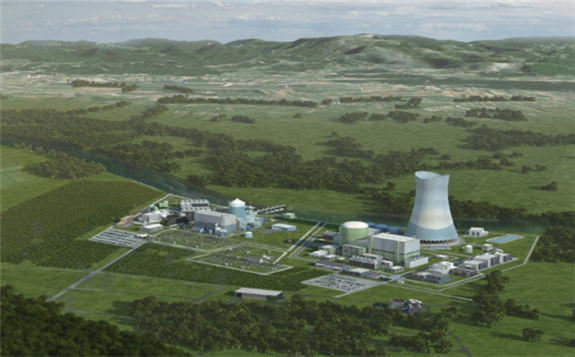 How the new unit could look alongside the existing Krško reactor (Image: GEN Energija)